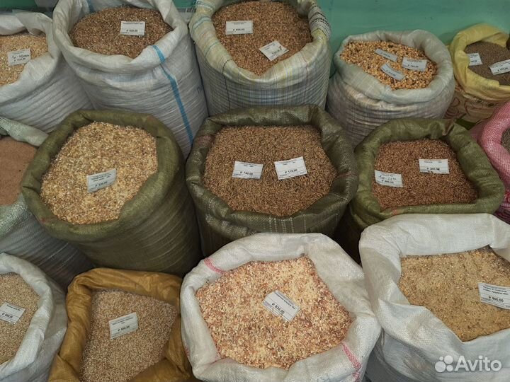 Зерно, размол, плющенное зерно, крупа