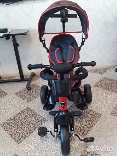 Детский прогулочный велосипед с ручкой