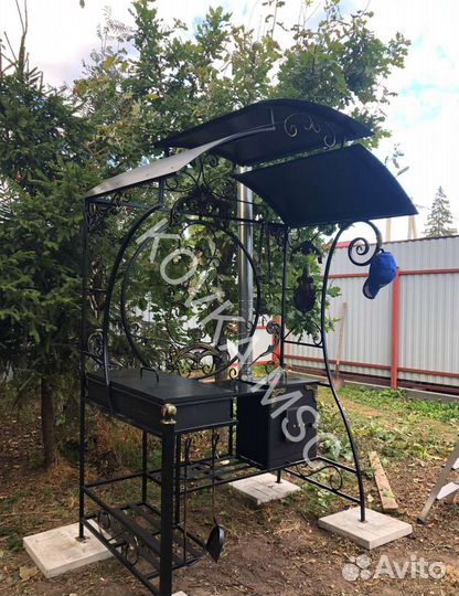 Мангал с крышей