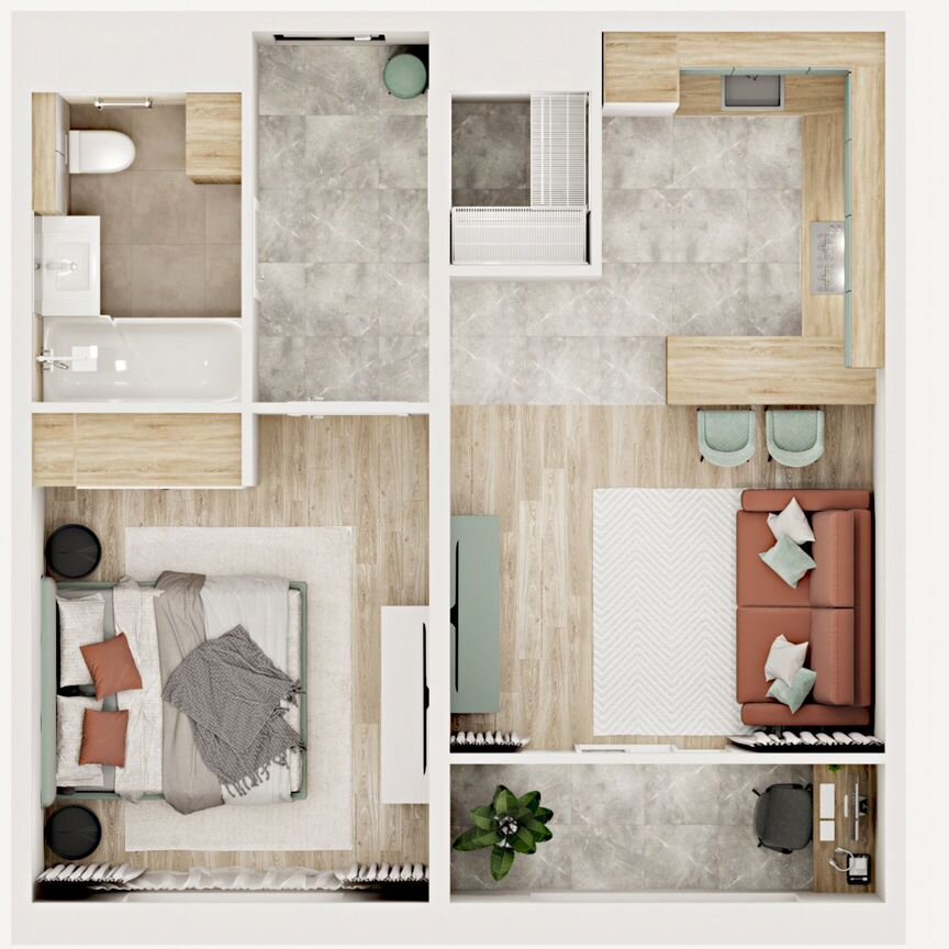 1-к. квартира, 39,7 м², 6/9 эт.