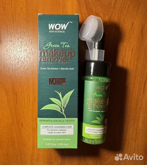 Wow мицелярная вода с щеточкой для снятия макияжа