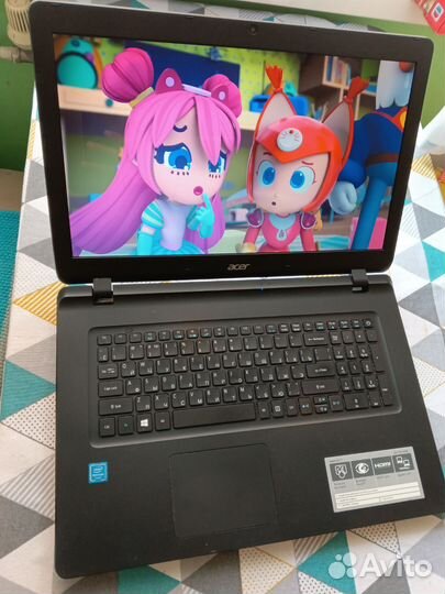 Acer 4ядра/8гб озу/SSD/17дюймов экран