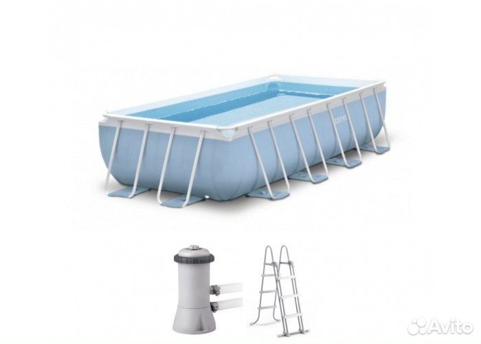 Бассейн каркасный Intex Rectangular 400x200x100 см