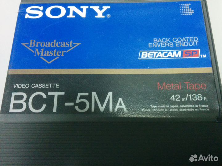 Видеокассета Sony BCT-5Ma, формат Betacam SP