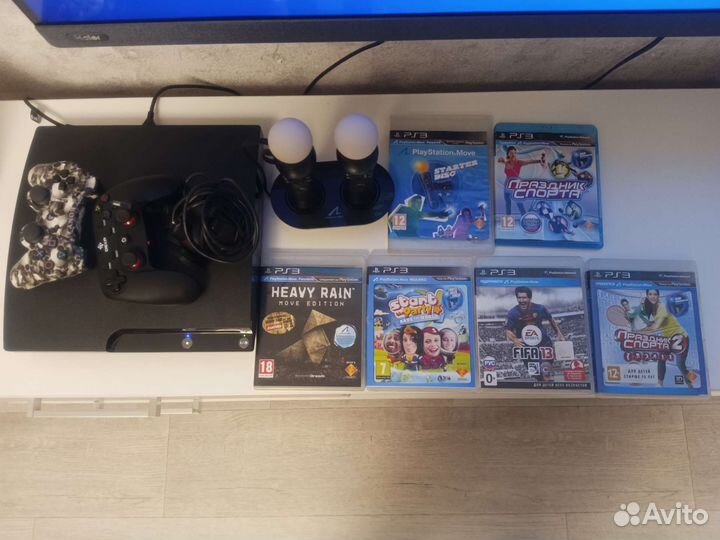 Sony ps3 slim прошитая 500 GB игровая приставка