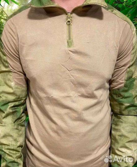 Тактическая боевая рубашка с защитой мох