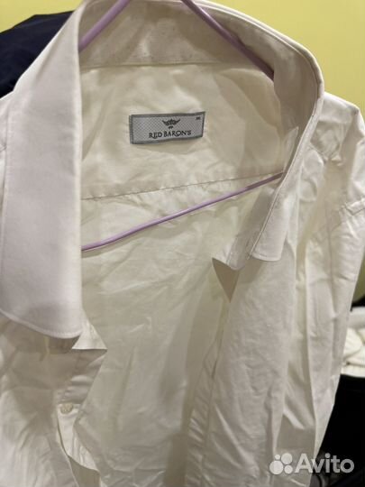 Мужская рубашка белая 52