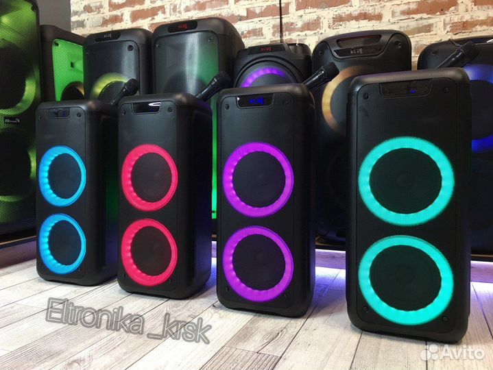 Портативная блютуз колонка с микрофоном