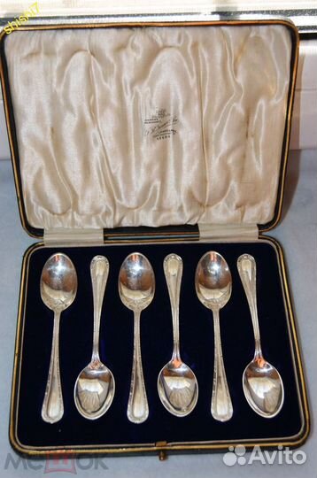 Набор ложки чайные серебро 925 англия 1919г