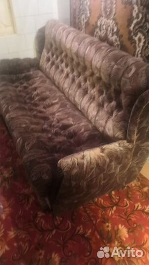 Диван раскладной и два кресла, б/у