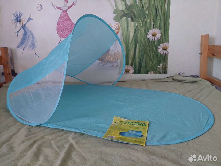 Пляжный коврик с козырьком