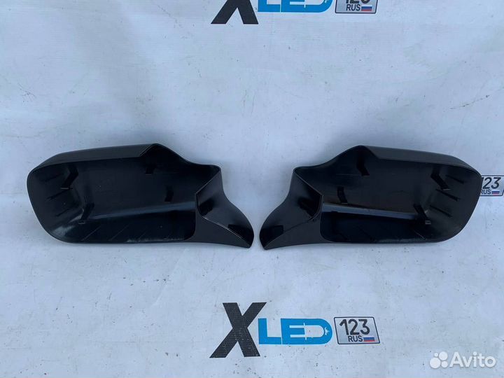 Накладки на крышки зеркал BMW E46 M чёрный глянец