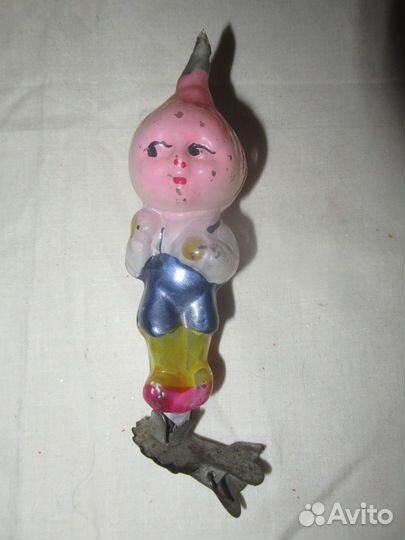 Елочная игрушка. Чиполлино. Стекло. СССР