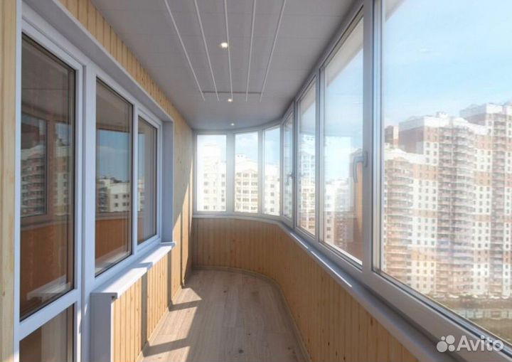 Остекление балконов и лоджий в рассрочку N4834