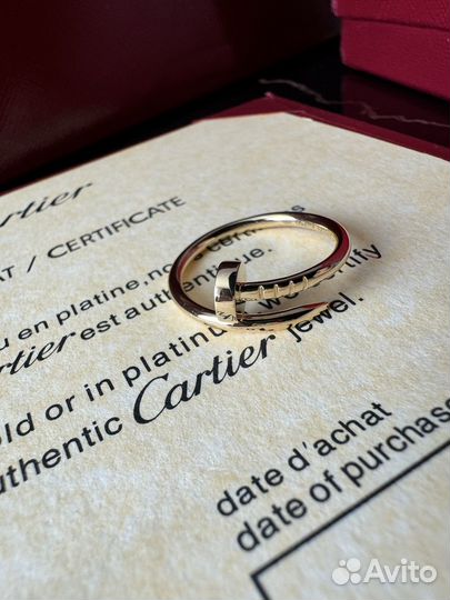 Золотое кольцо cartier гвоздь желтое золото