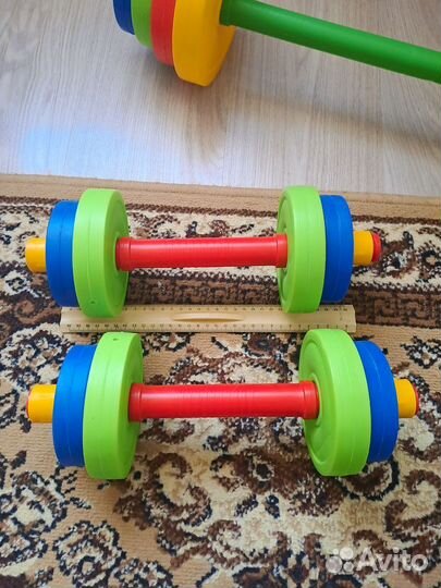 Набор штанга и гантели детские