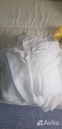 Мягкий бортик с балдахином и комплект белья лен