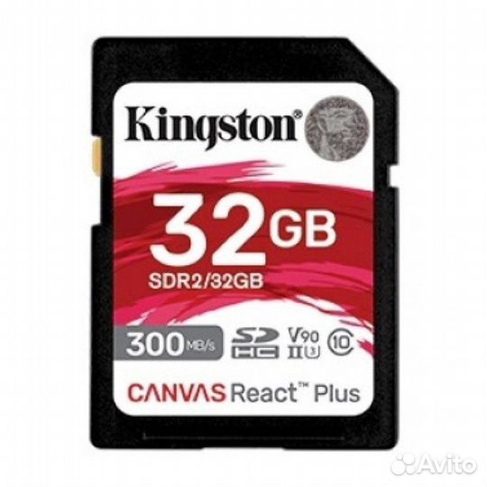 Карта Памяти 32Gb Kingston Canvas React Plus sdhc