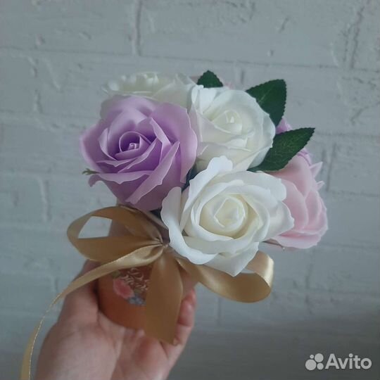 Букет из мыльных цветов