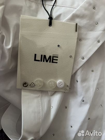 Рубашка lime со стразами