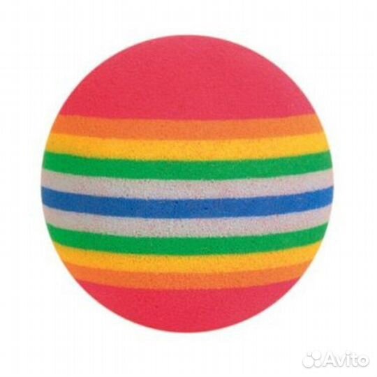 Мяч радужный для кошек 4см