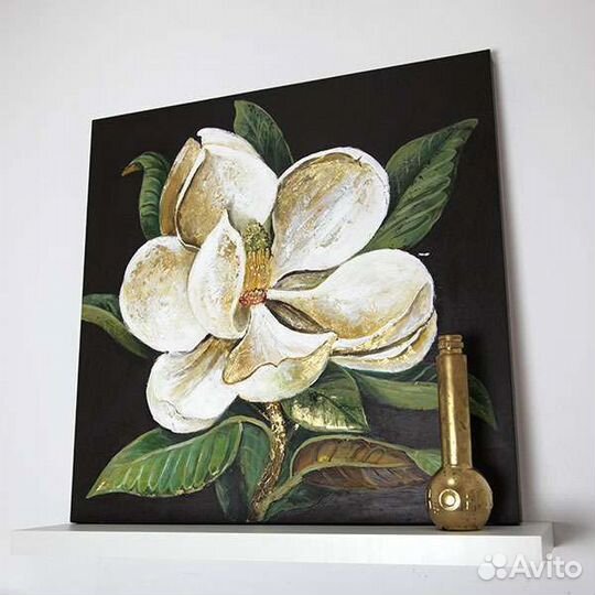 Картина маслом Цветы Магнолия Купить в Москве