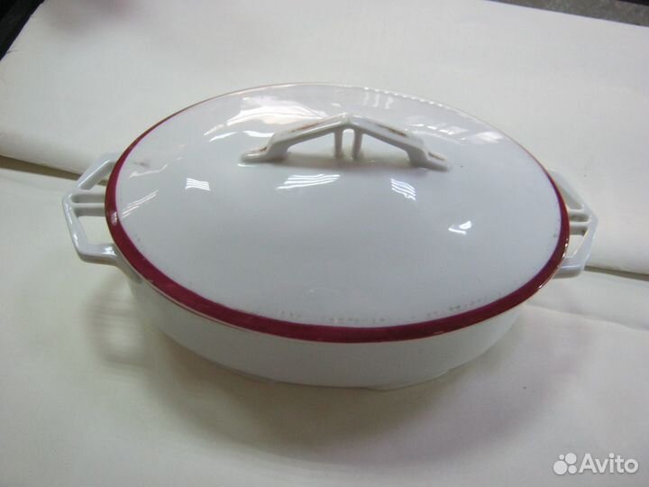 Супница старинная Кузнецов фарфор