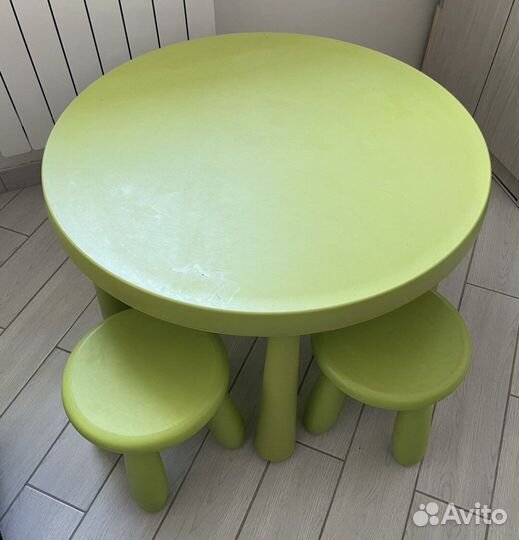 Детский стол и стул IKEA маммут
