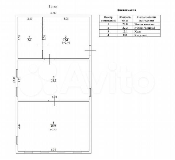 Дом 73,5 м² на участке 40,6 сот.