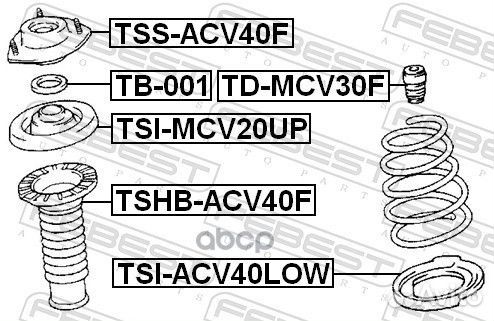 Пыльник амортизатора toyota camry 2001.09-2006