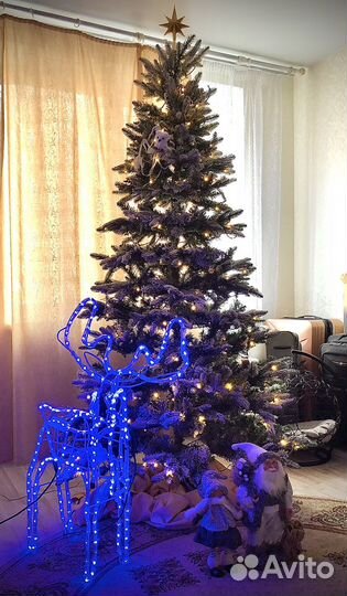 Елка искусственная заснеженная бу