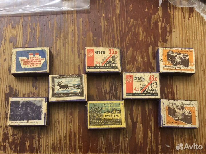 Спички СССР в деревянном коробке