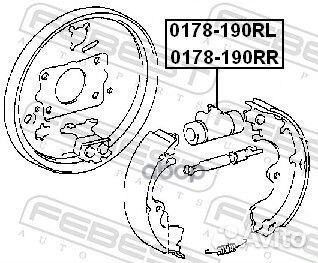 Цилиндр тормозной рабочий 0178-190RR 0178-190RR