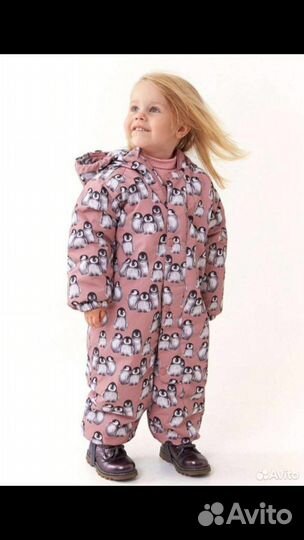 Зимний комбинезон для девочки 86