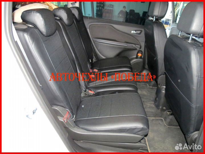 Чехлы Opel Zafira B из экокожи чёрные Классика