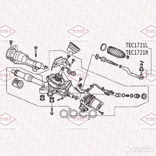 TEC1721L наконечник рулевой тяги лев.\ honda