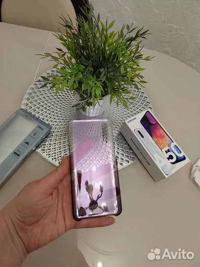 Закаленное стекло Samsung Galaxy A50 чехол наушник
