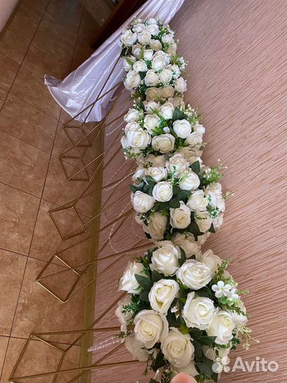 Свадебные украшения стойки с цветами