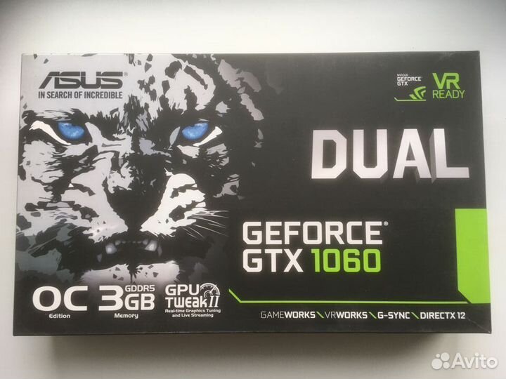 Коробка от видеокарты GTX1060/1050Ti/750Ti/RX550