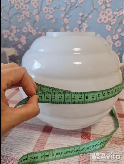 Плафон - люстра стекло+ люстра пластик