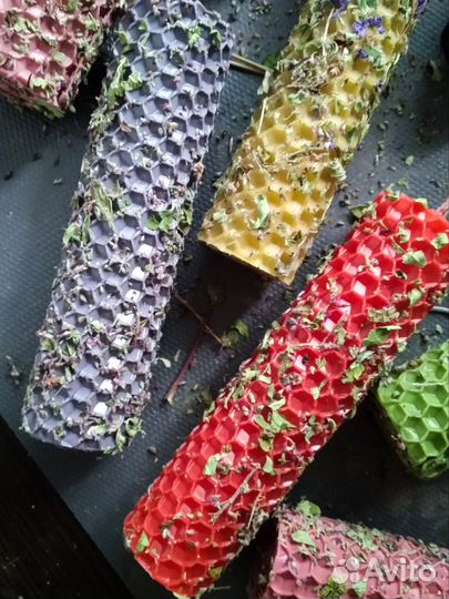 Свечи ручной работы с травами