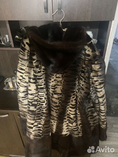 Шуба норковая с капюшоном 50 52