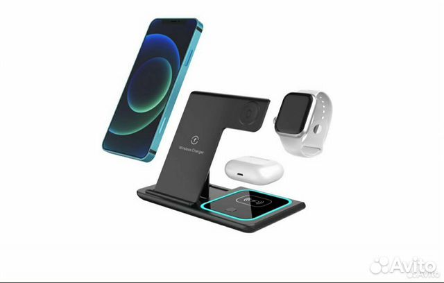 Беспроводная зарядка 3 в 1 с адаптером