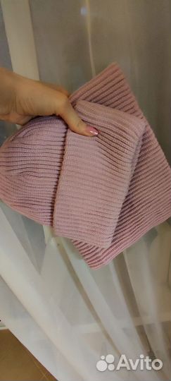 Комплект шапка и снуд женский