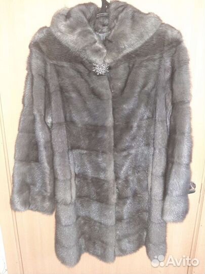 Шуба норковая с капюшоном 46 48