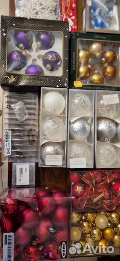 Елочные игрушки икея,красный куб