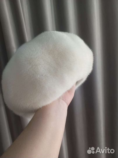 Берет женский норковый мягкий