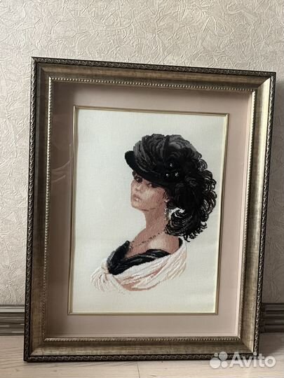 Картина вышитая крестом, ручная работа