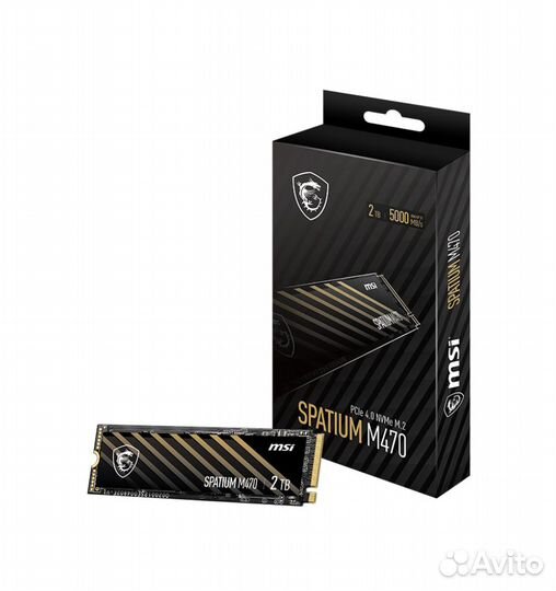 2 тб SSD M.2 накопитель MSI spatium M470