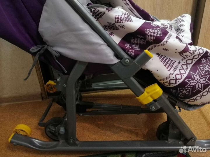 Детские санки-коляска с колесами